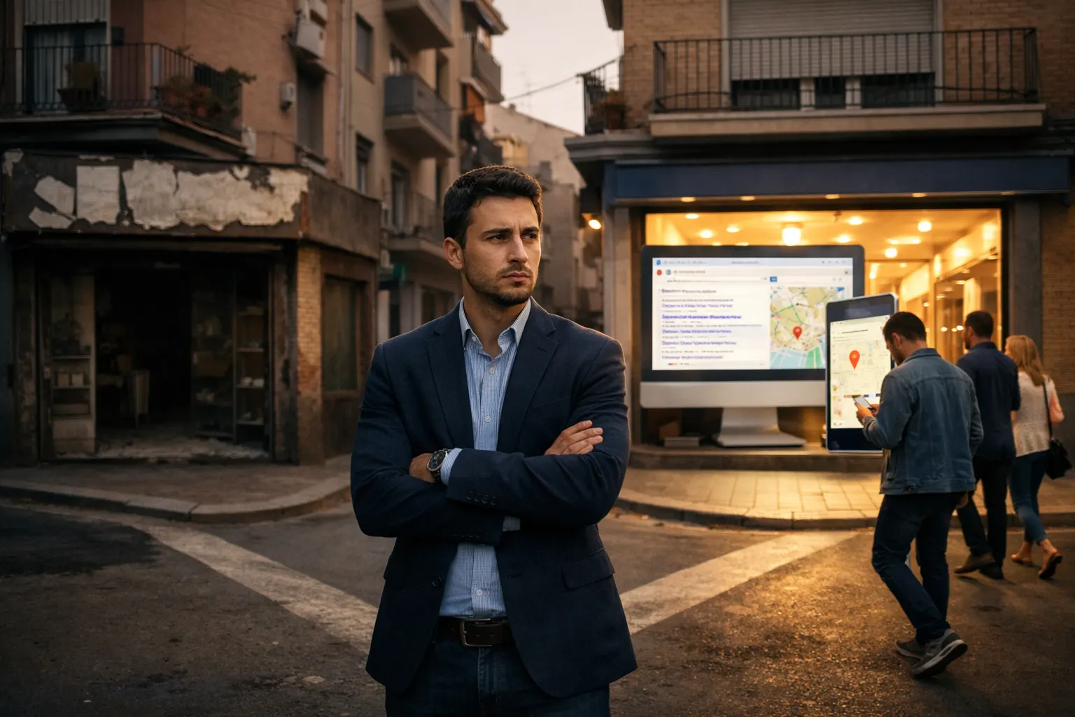 Negocio local sin web perdiendo clientes frente a competencia con presencia online