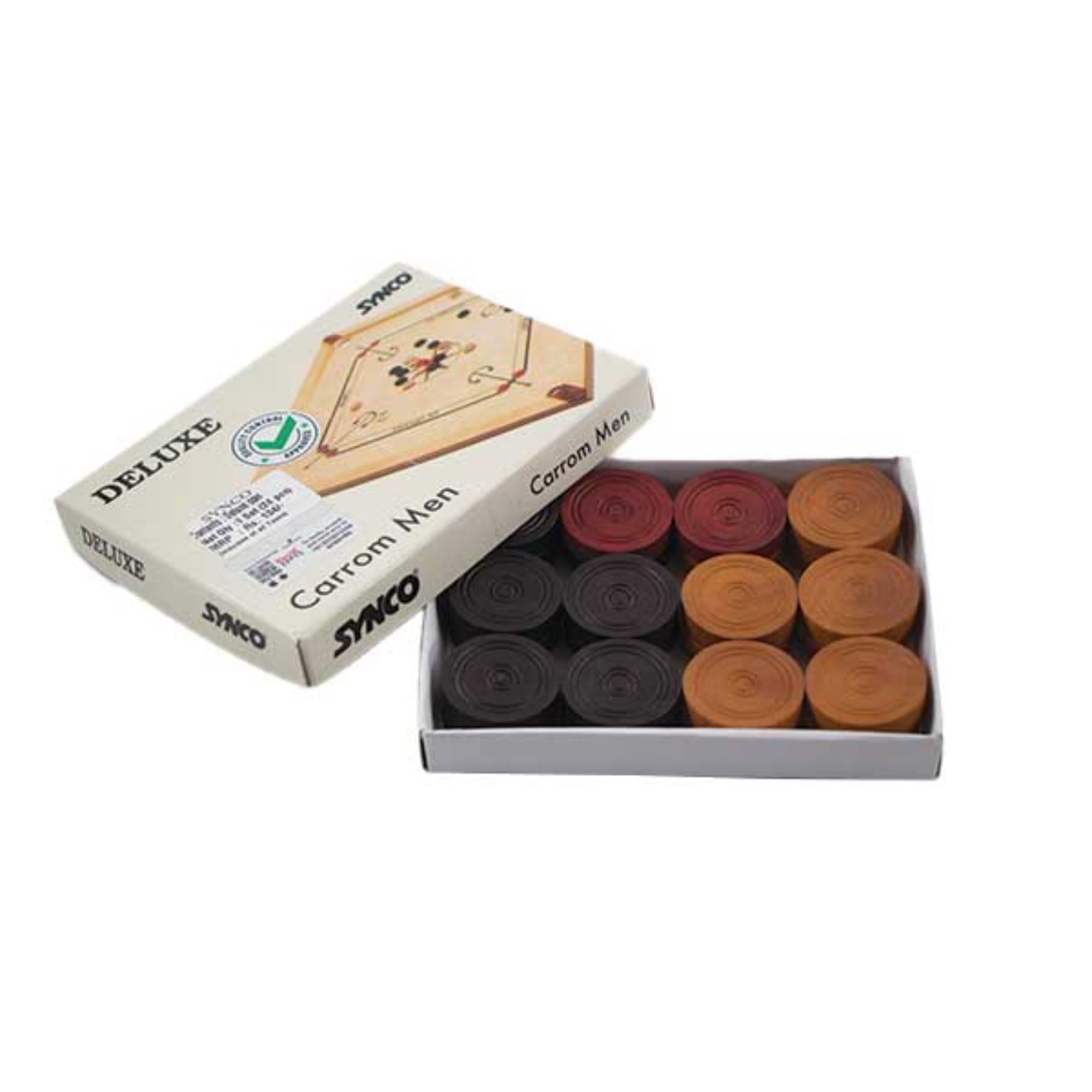 Synco Delux Carrom Coins Wooden 24 Coins - Image 2
