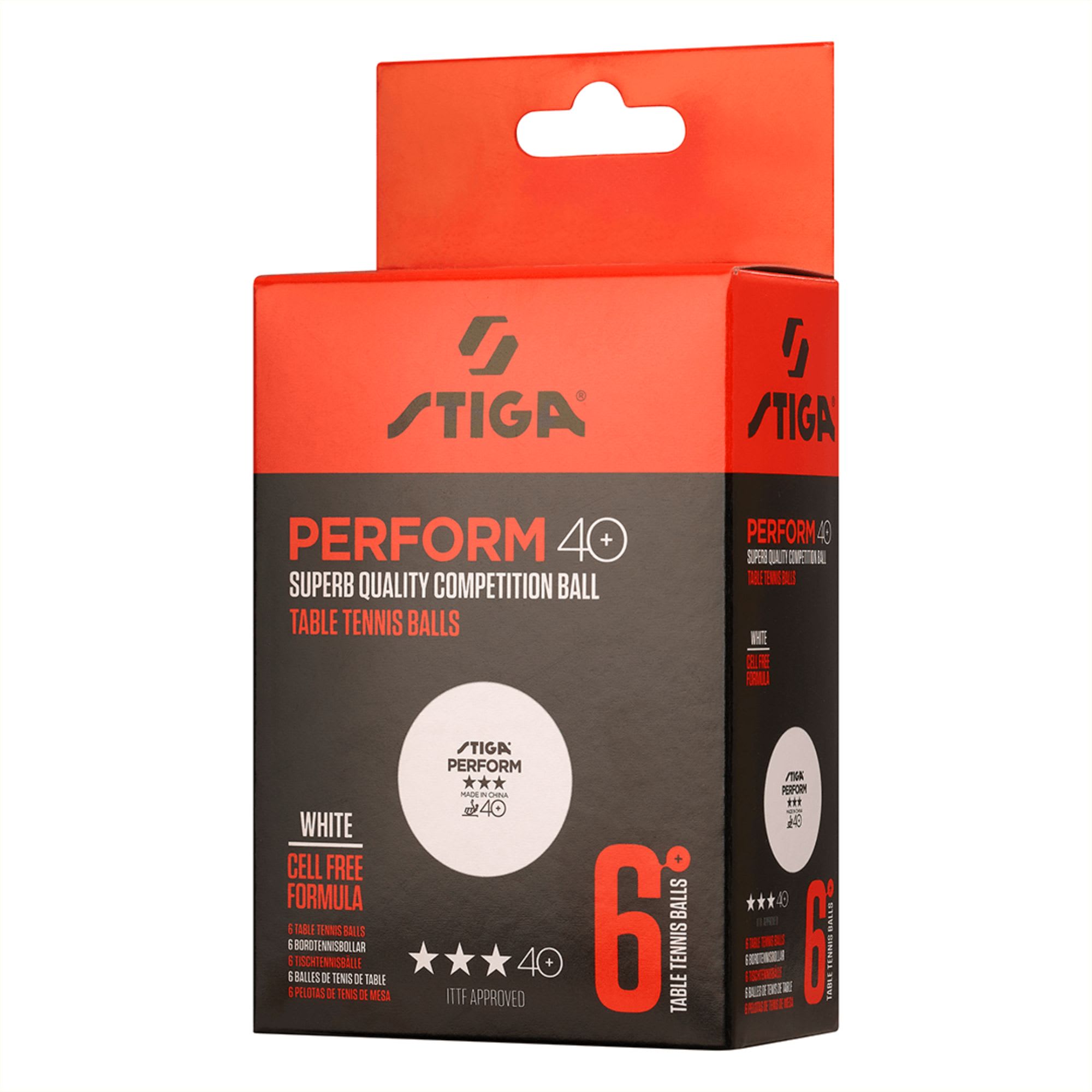 Stiga Perform 40+ 6-Pack Table Tennis Ball