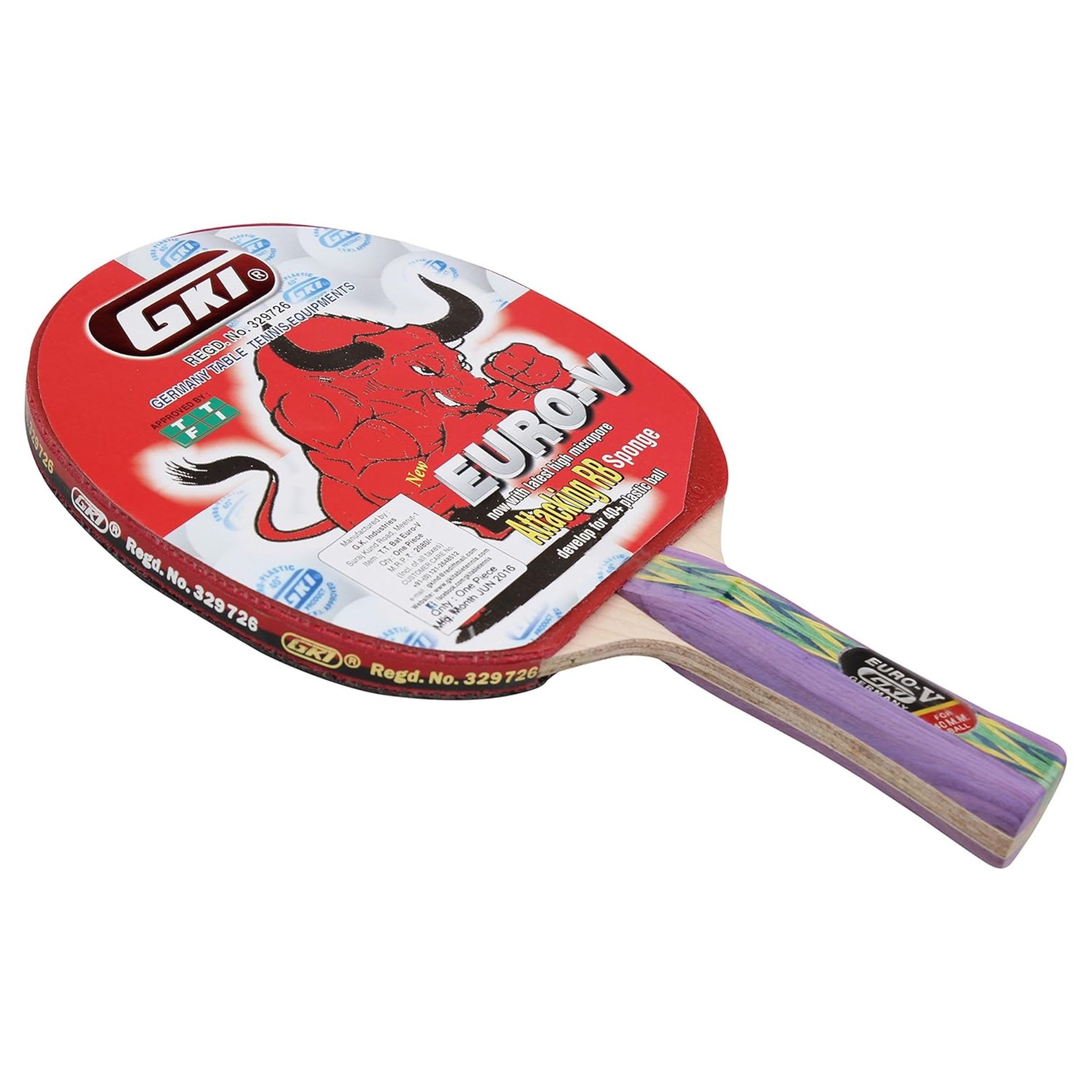 GKI Euro V Table Tennis Racket