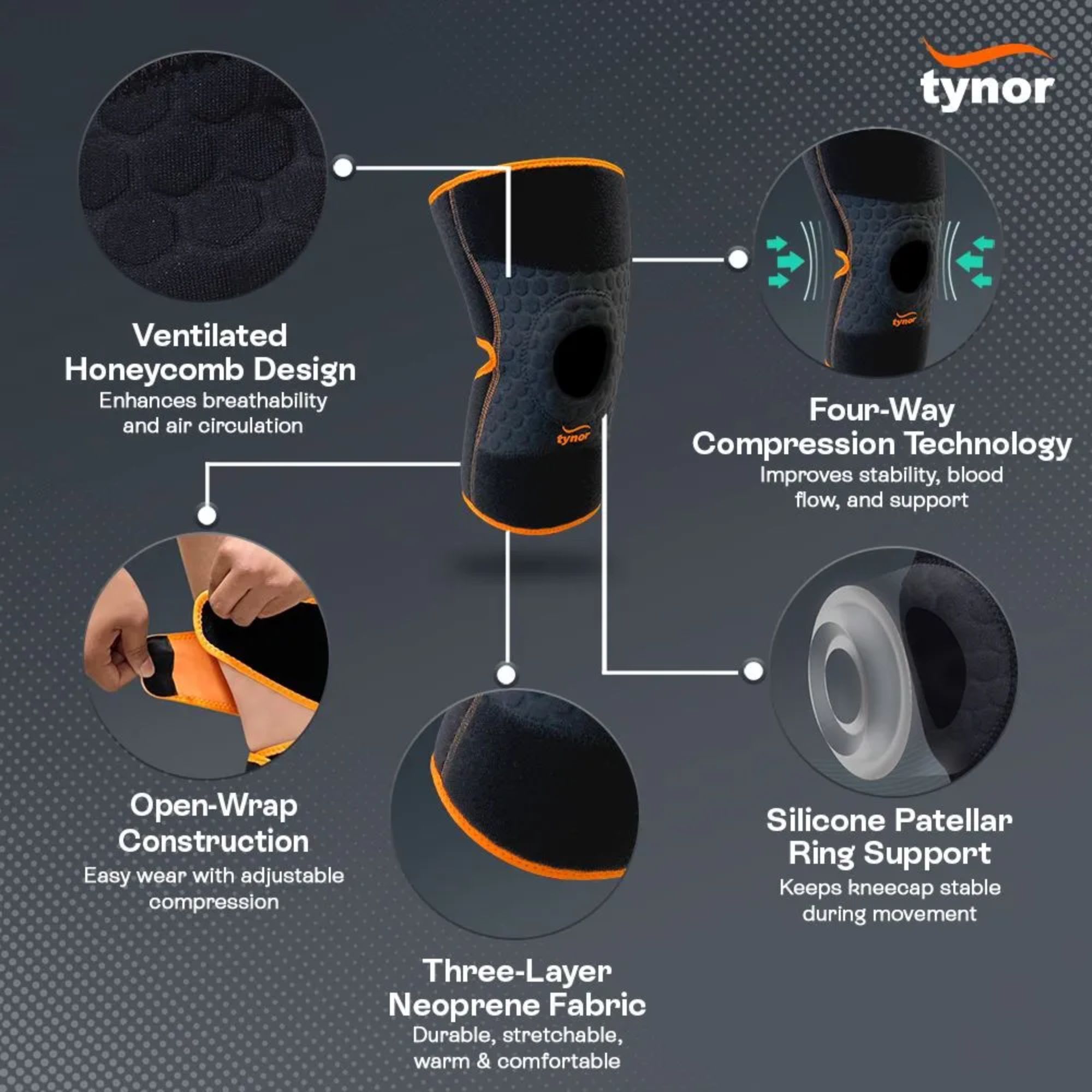 Tynor Neo Knee Wrap - Image 3