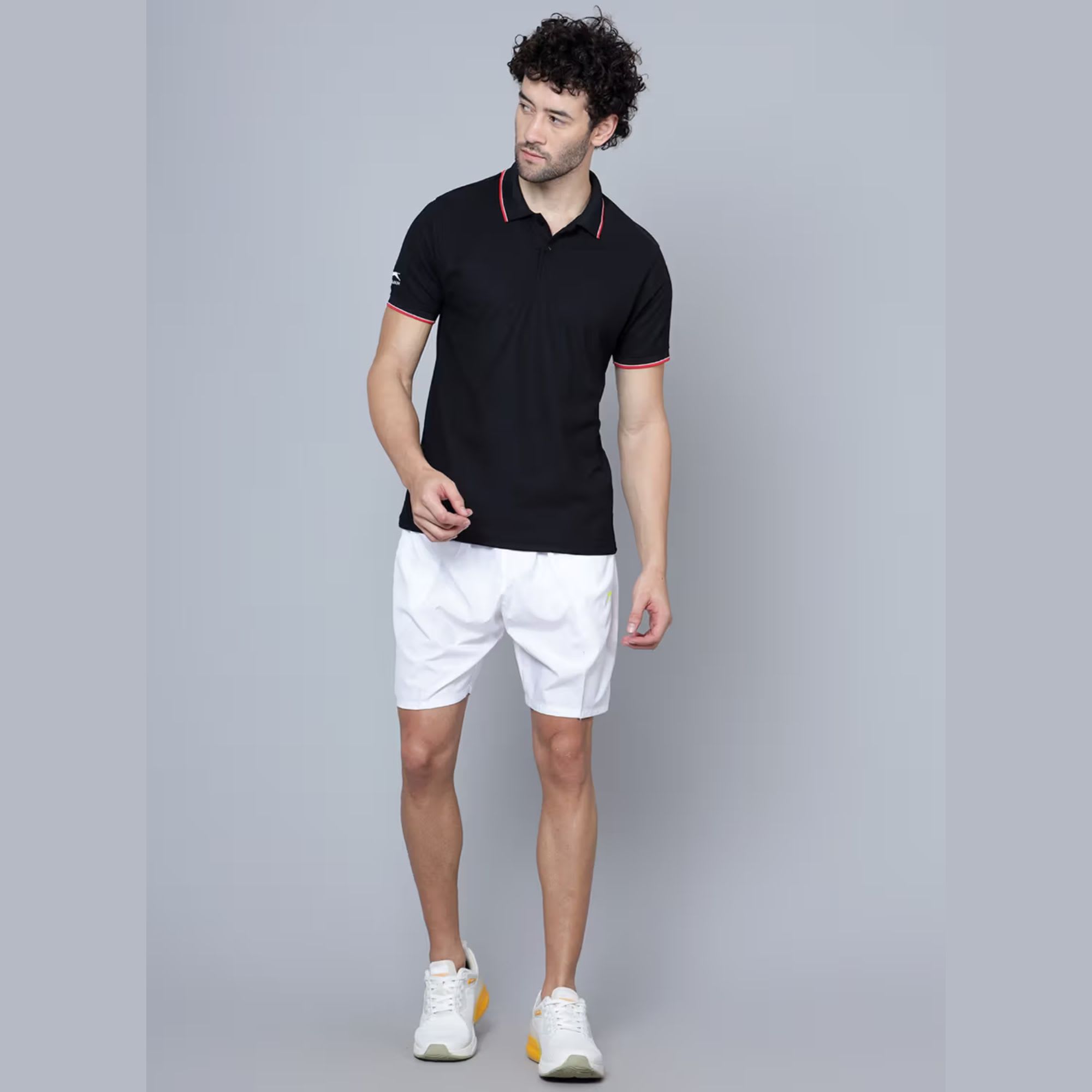 Shiv Naresh Black Polo Pique Knit SNP01J Black T-Shirt