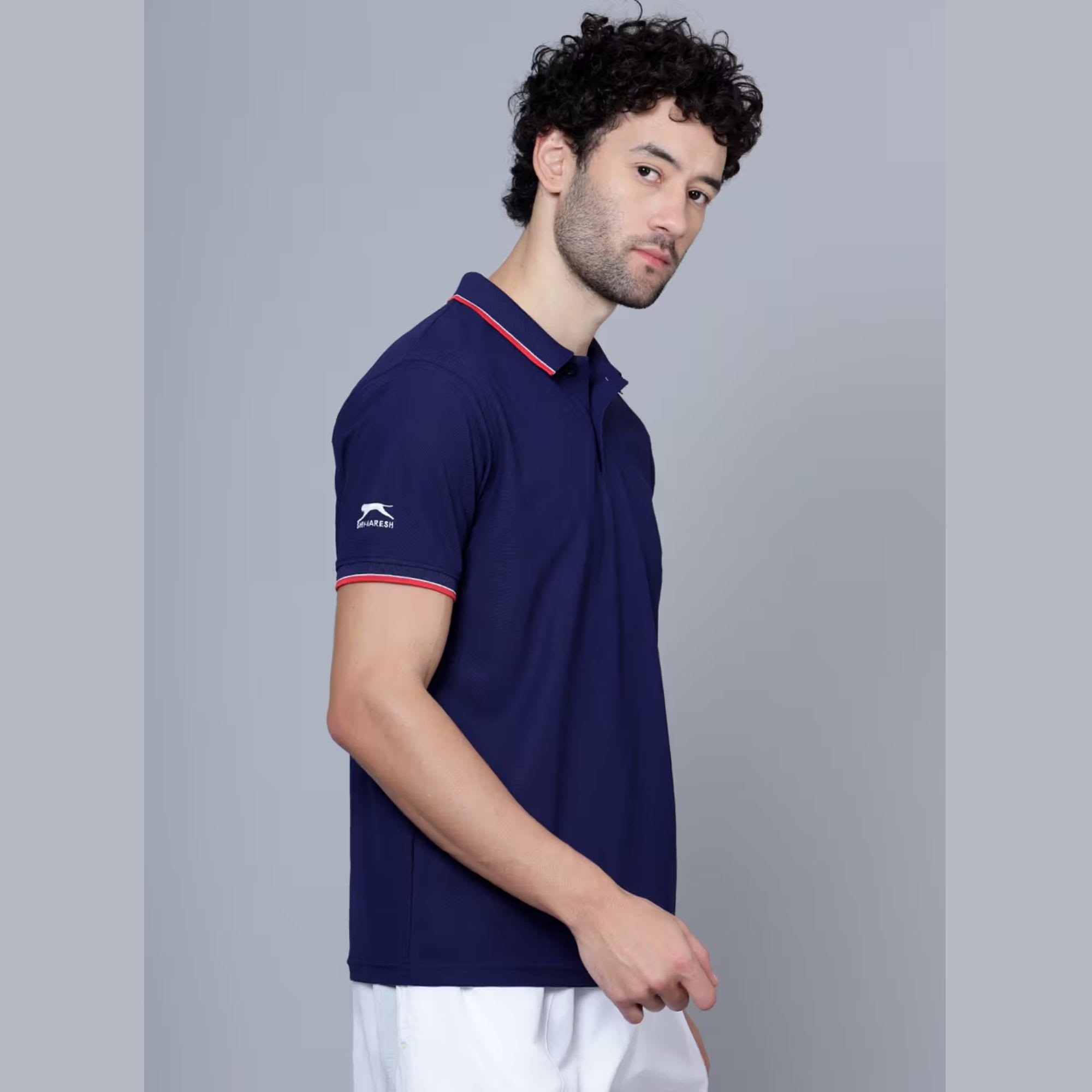 Shiv Naresh Polo Pique Knit SNP01I Navy T-Shirts - Image 3