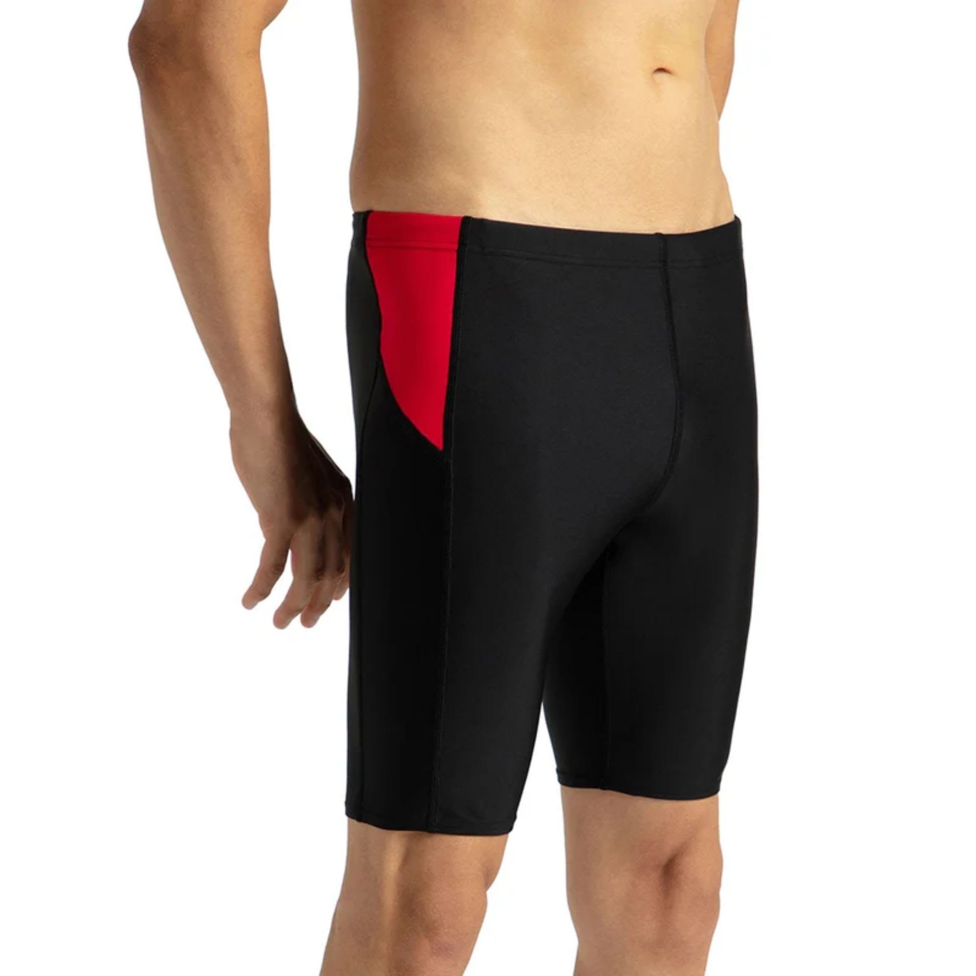 Speedo Men's Endurance 10 Black & Fed Red Dive Jammer