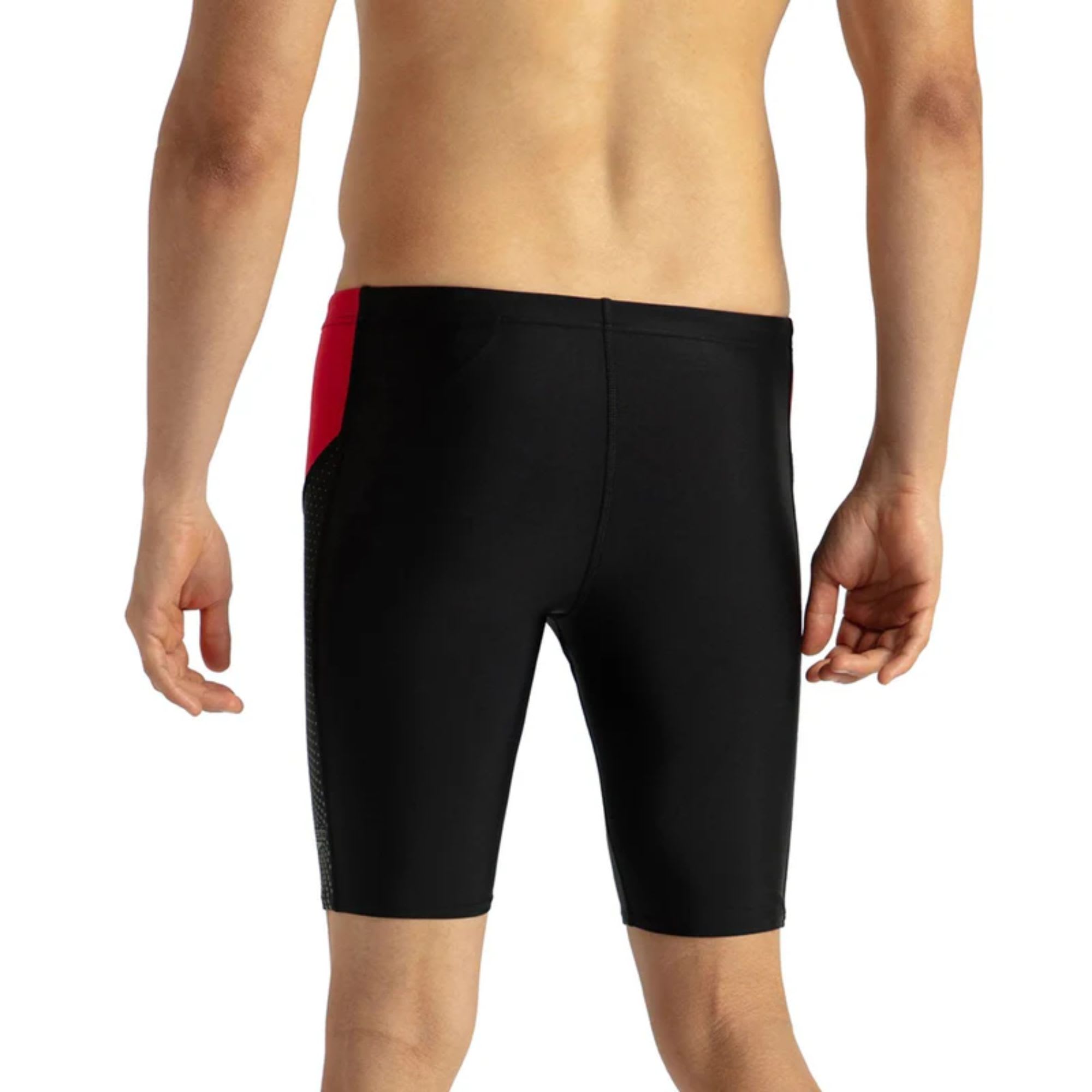 Speedo Men's Endurance 10 Black & Fed Red Dive Jammer - Image 3