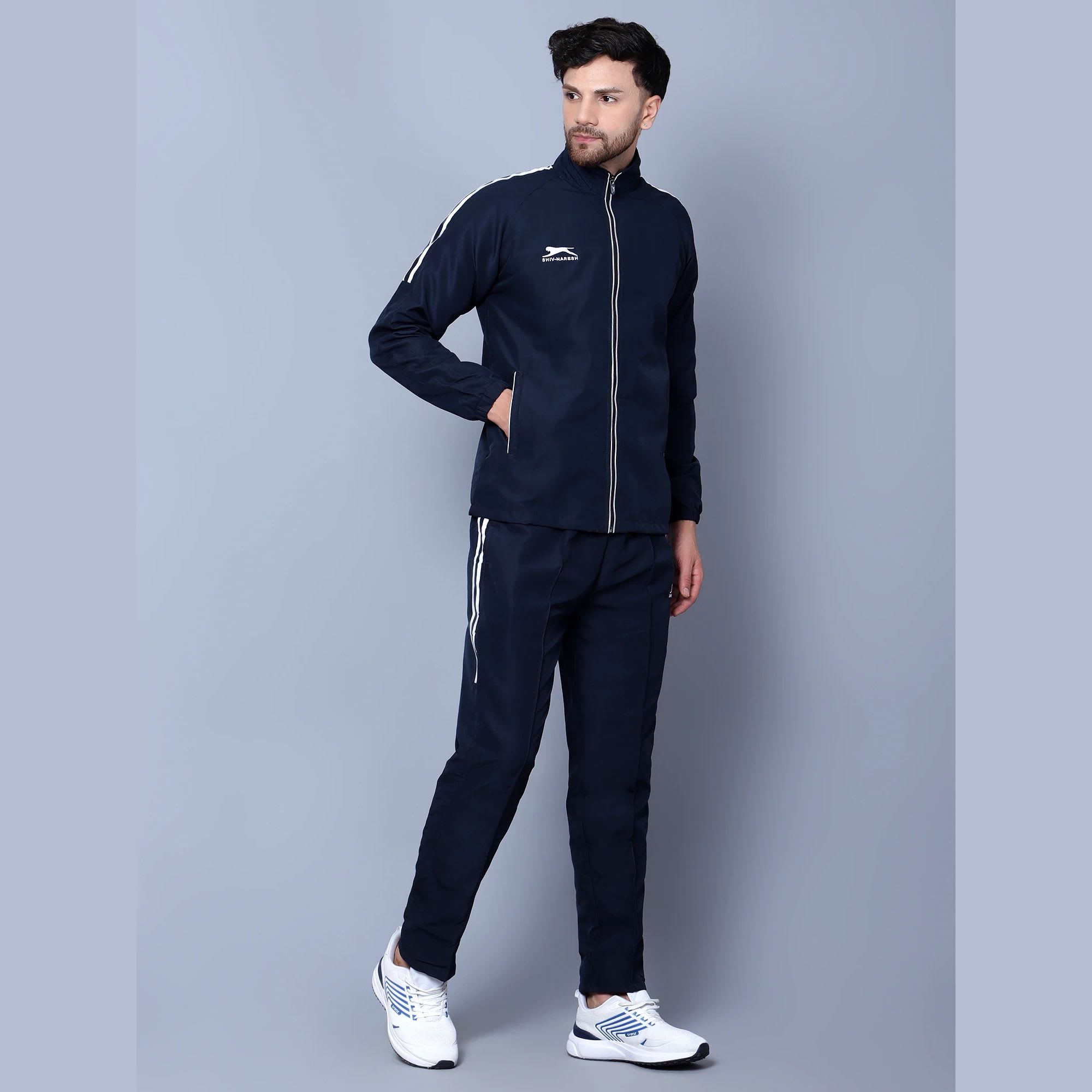 Shiv Naresh 478A T.Z Navy/White Tracksuit - Image 4