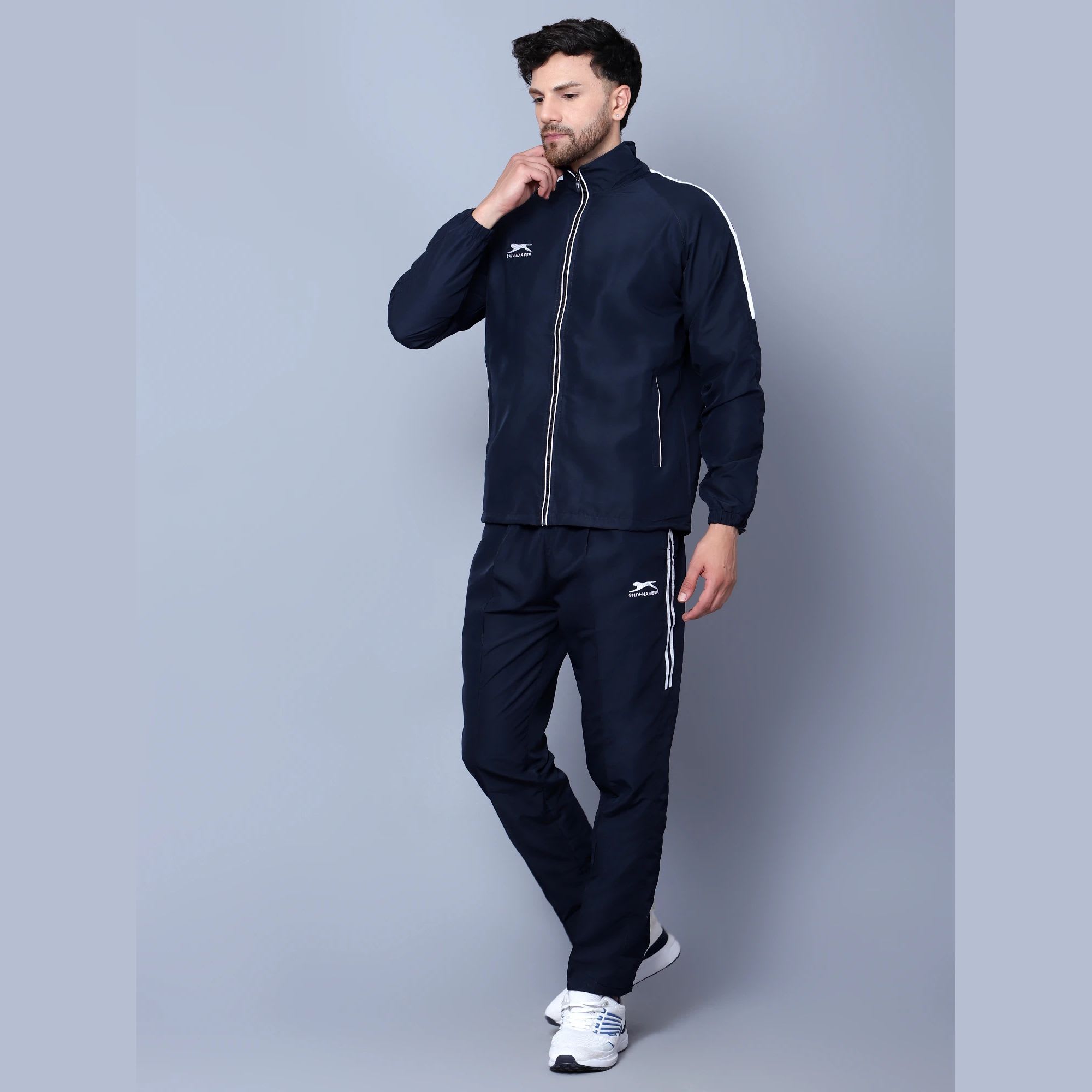 Shiv Naresh 478A T.Z Navy/White Tracksuit - Image 3