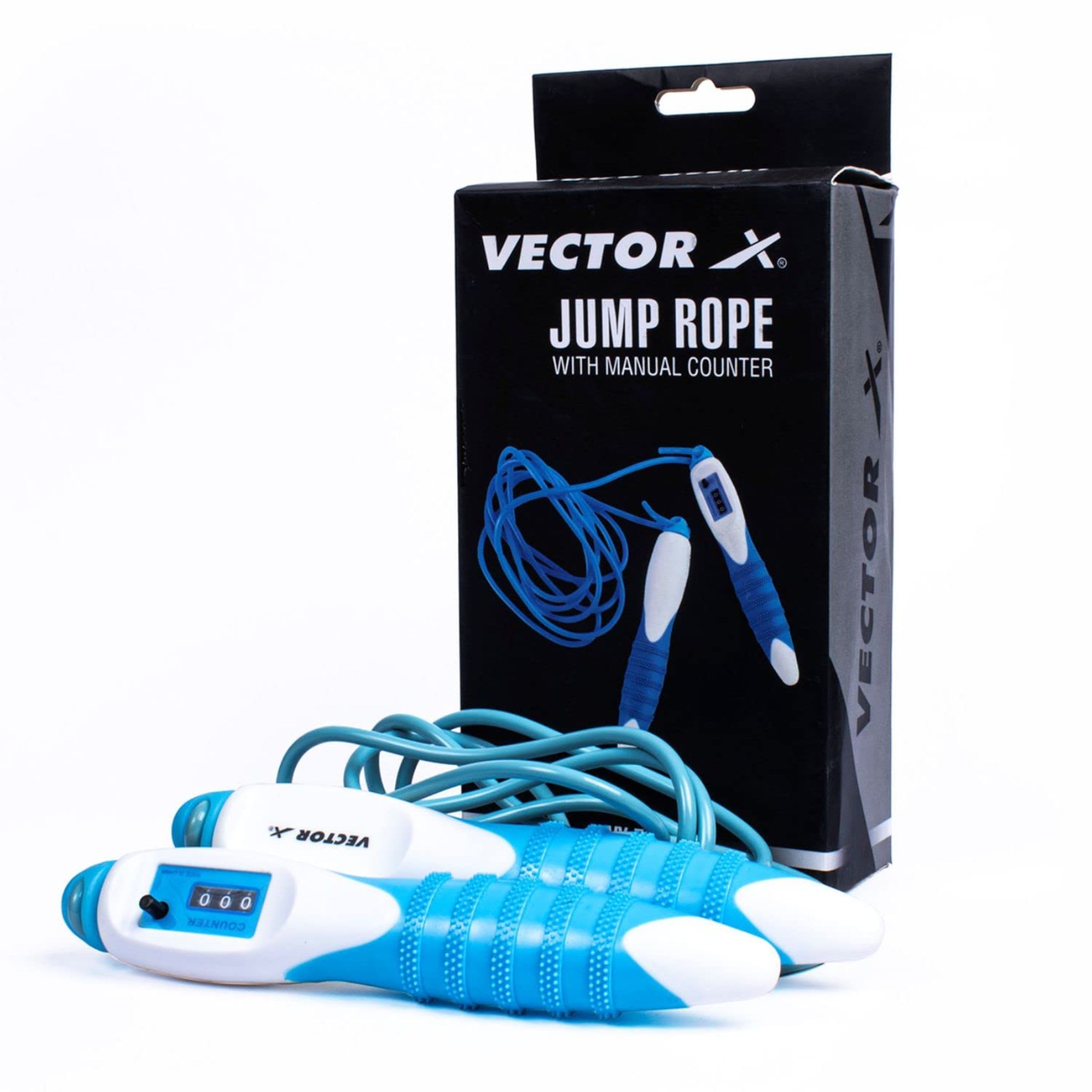 Vector X VX-720 Counter White-Blue Jump/Skipping Rope