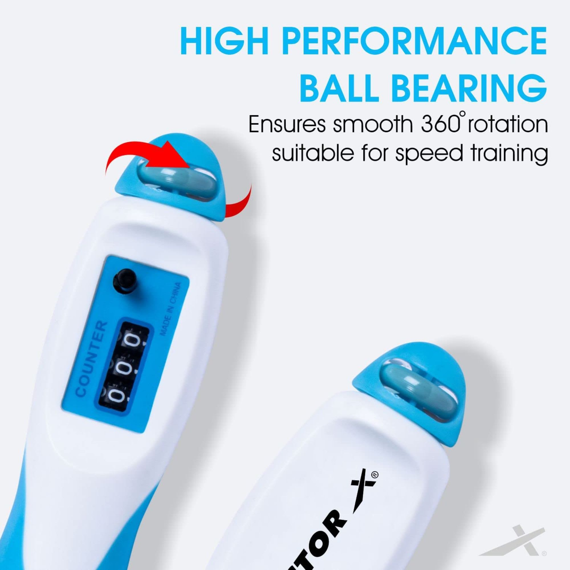 Vector X VX-720 Counter White-Blue Jump/Skipping Rope - Image 4