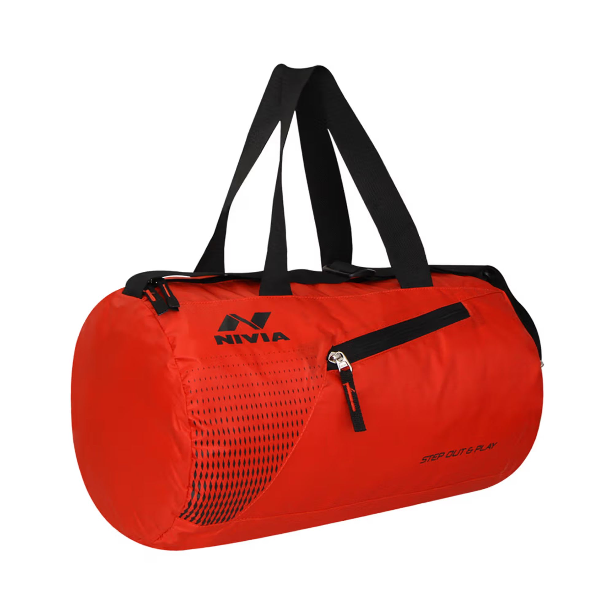 Nivia Deflate-01 Round Red & Black Gym Bag - Image 4