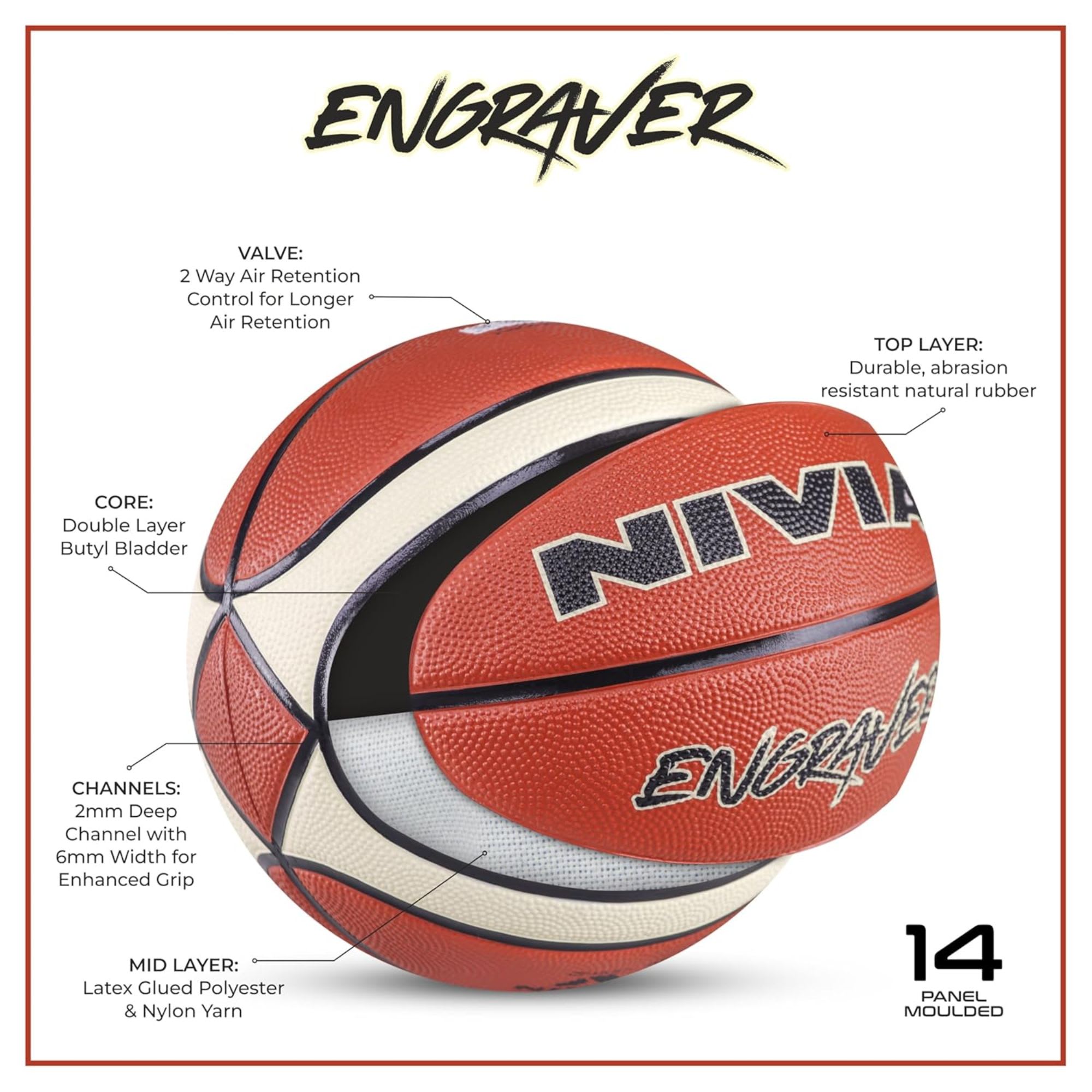 Nivia Engraver S-6 Basketball - Image 4