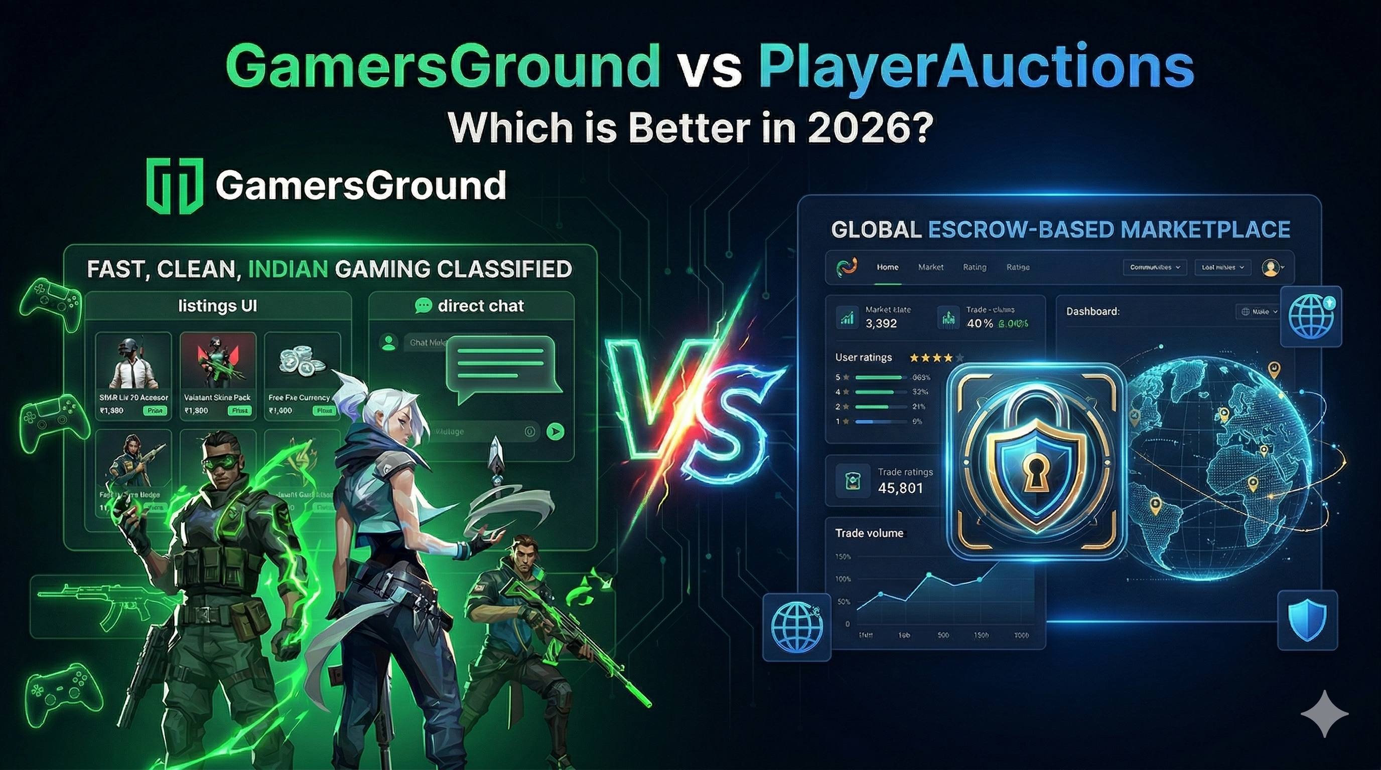 GamersGround vs PlayerAuctions – Which is Better for Buying & Selling Gaming Accounts in 2026?