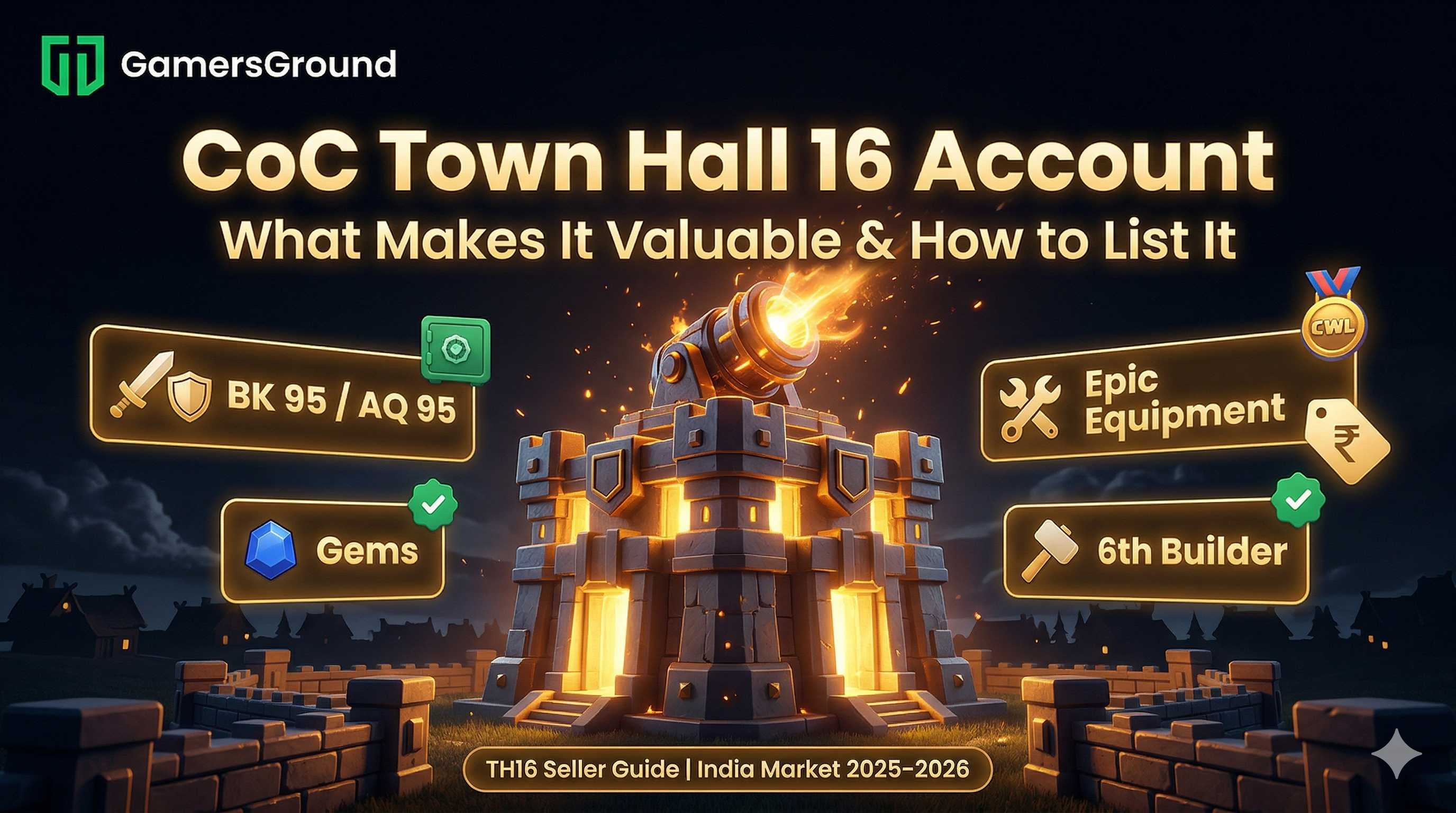 CoC Town Hall 16 Account: What Makes It Valuable & How to List It (2025–2026 Guide)