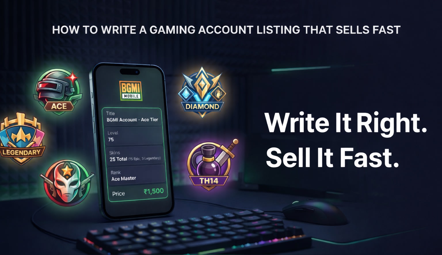 How to Write a Gaming Account Listing That Sells Fast (Free Template Included)