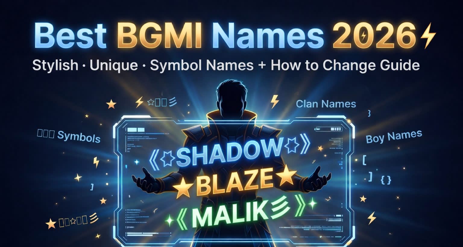Best BGMI Names 2026: Stylish, Unique and Symbol Names with How to Change Guide
