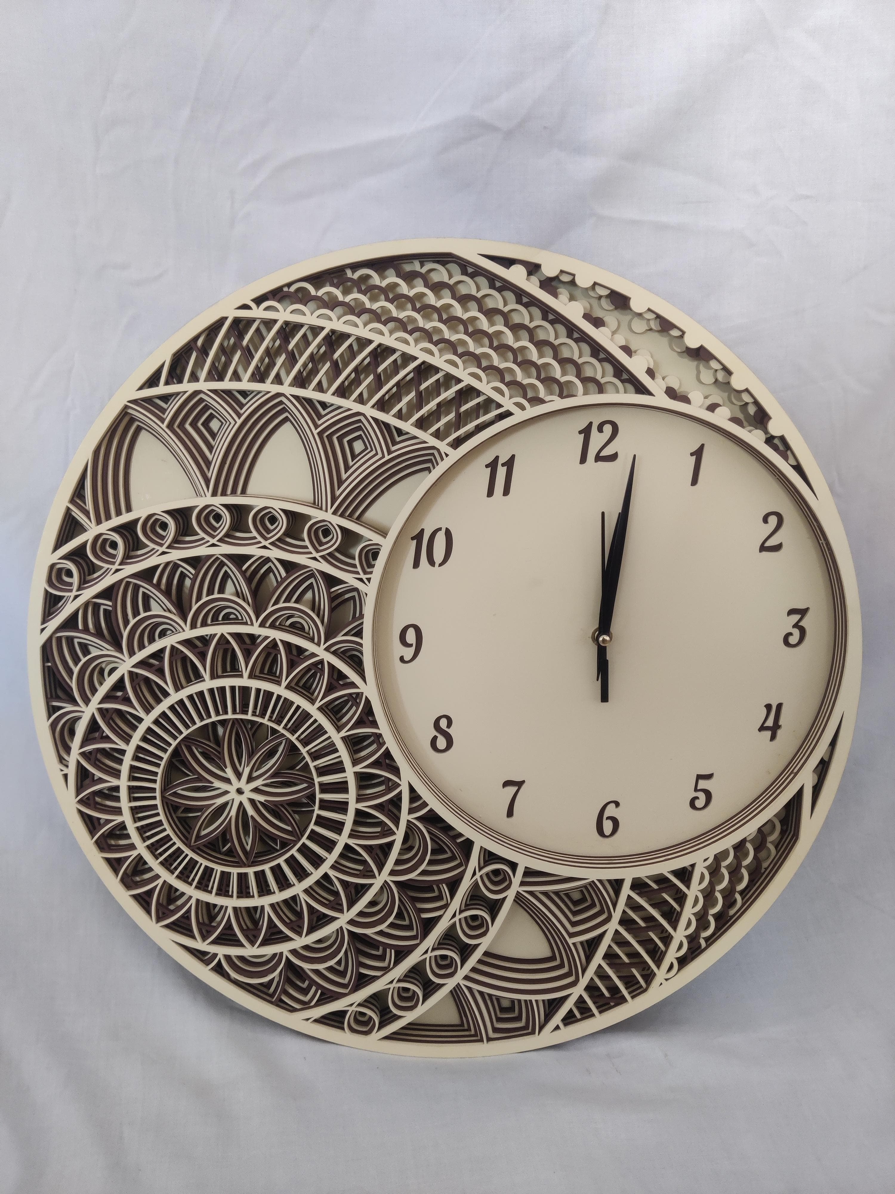 Mandala Art Wall Clock – Stylish Wooden MDF Wall Decor for Modern Homes - crafting blog