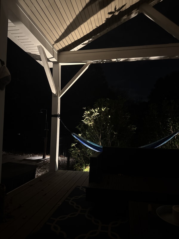 My deck at night.