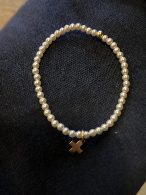 Pearl with Cross Charm