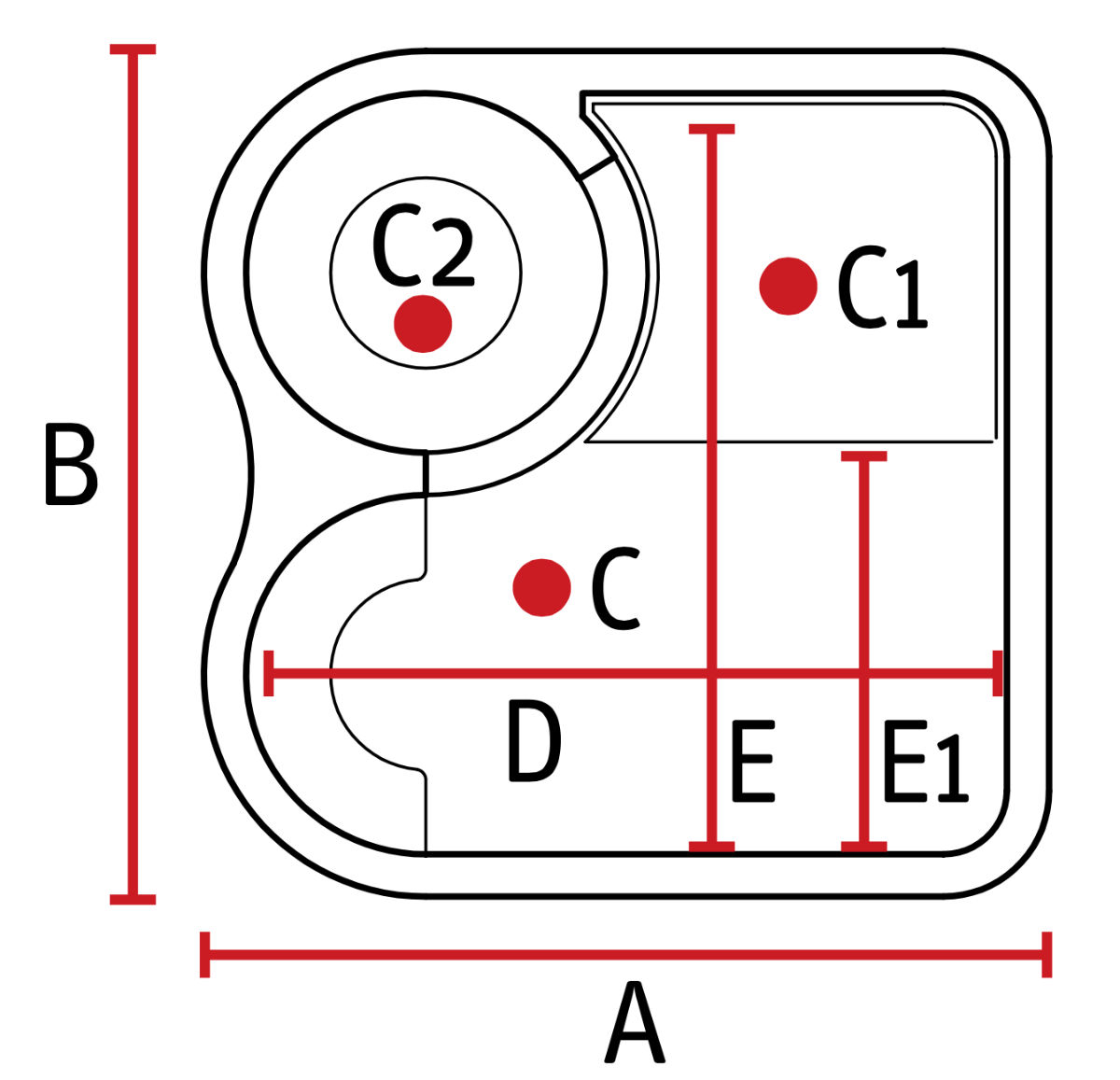 Diagrama de medidas da Linha SPA