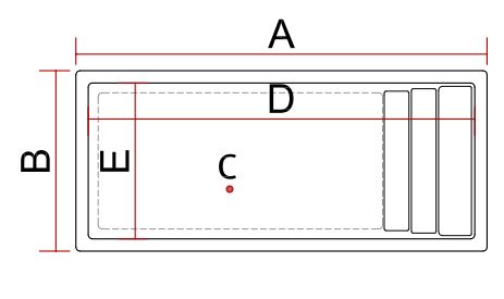 Diagrama de medidas da Linha Estilo