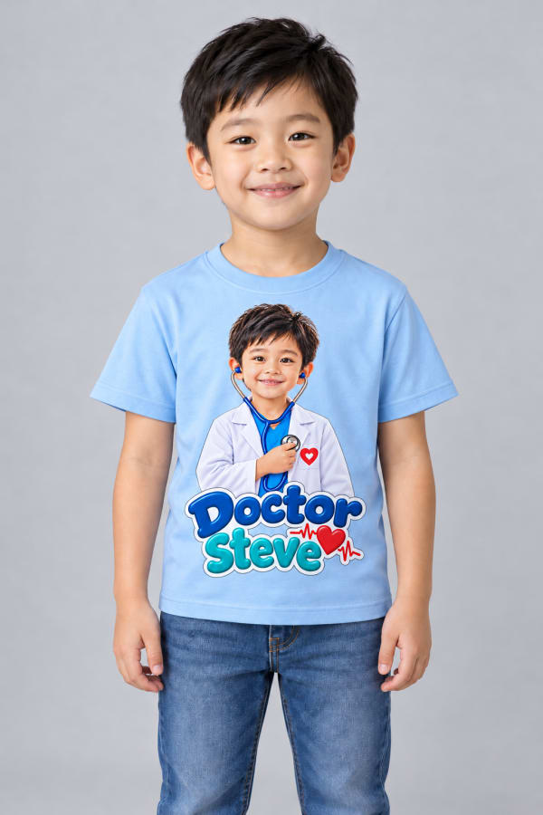Child wearing an EVOL-N hero tee