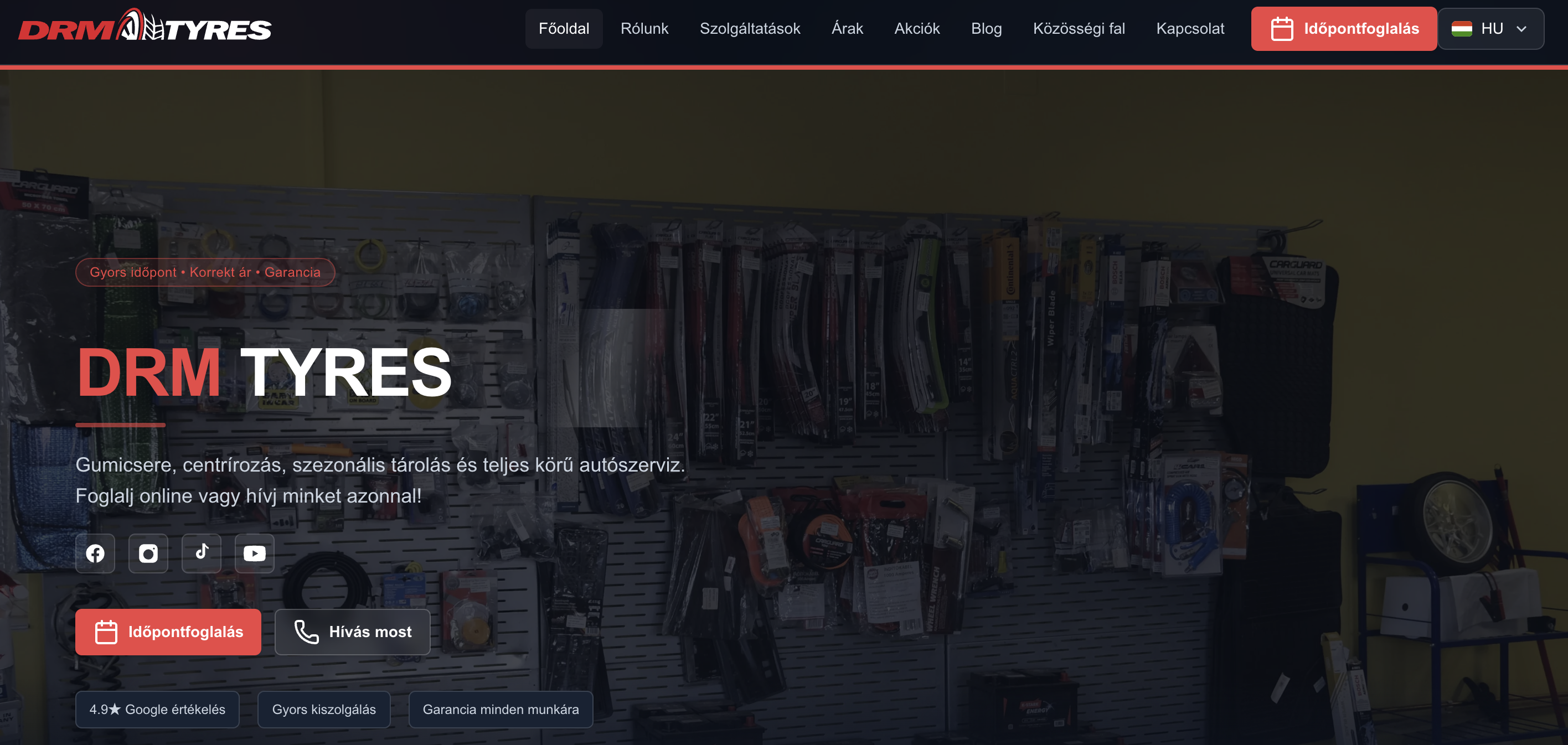 Fejlesztés a háttérben – így épül a DRM Tyres weboldal