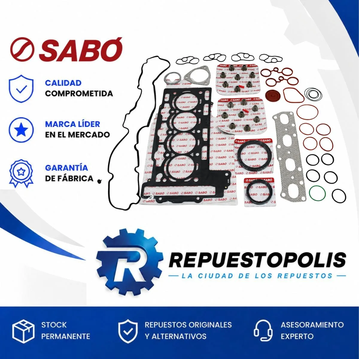 Juego de Juntas de Motor con Retenes para Citroën C4 - SABO