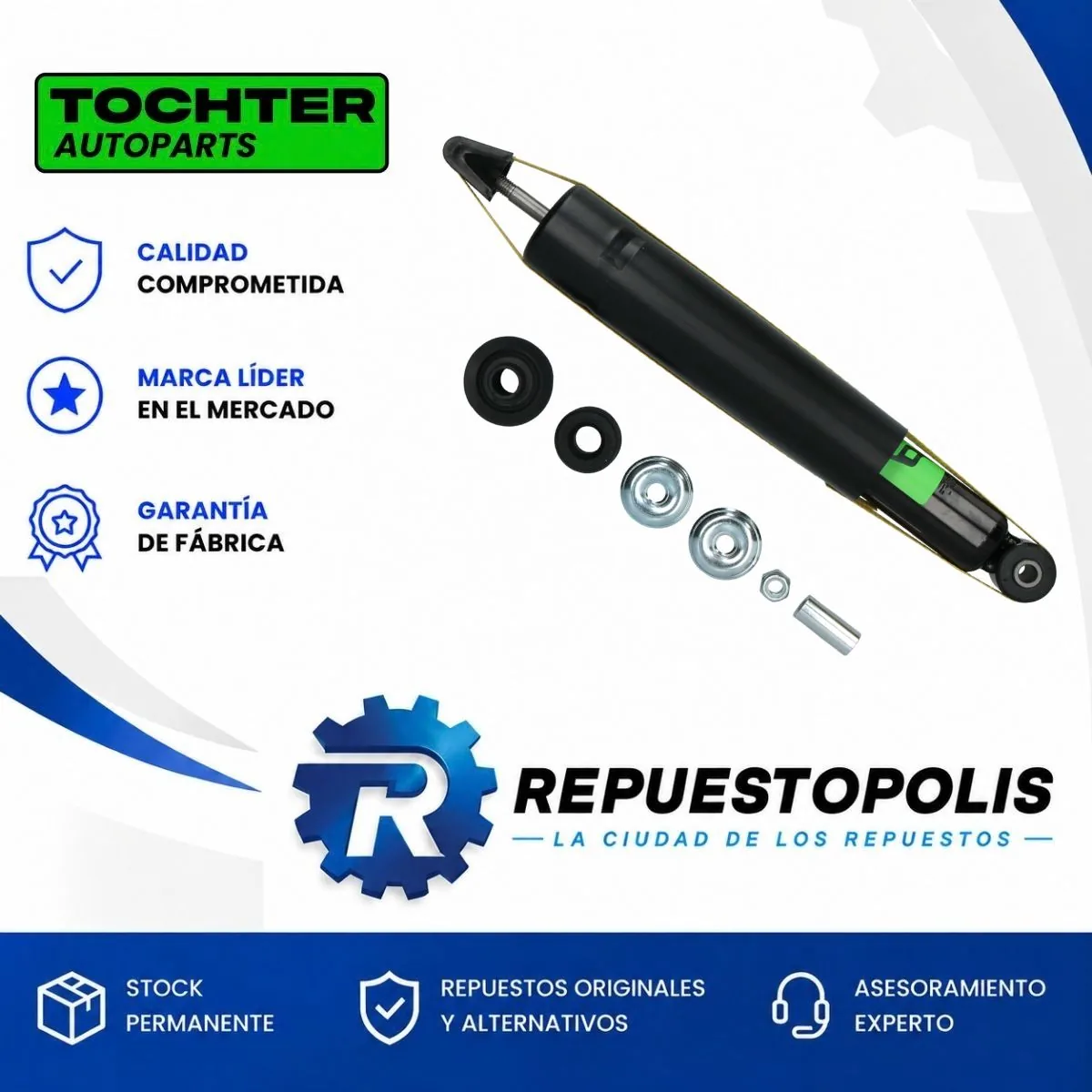 Amortiguador Trasero para Chevrolet Agile 09/17 - TOCHTER