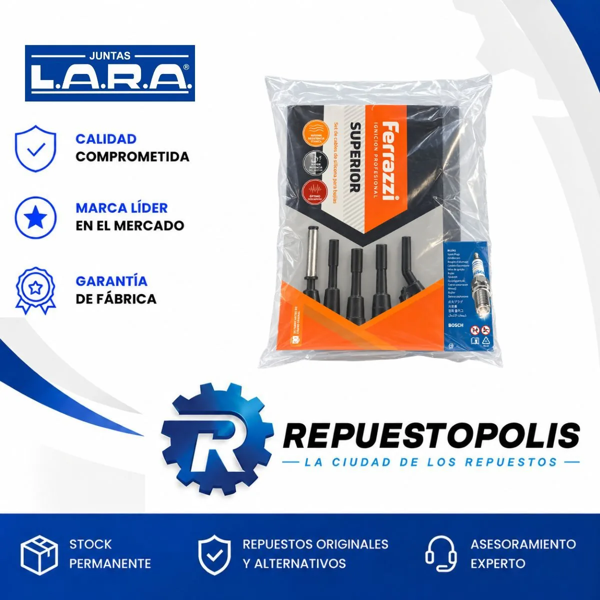 Kit de Cables y Bujías - FIAT 1.3 1.4 FIRE  102000-B