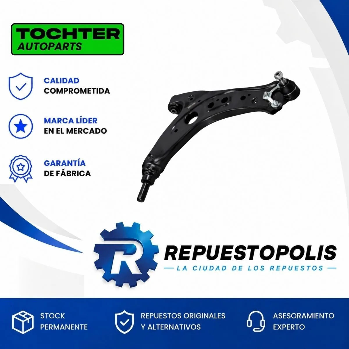 Parrilla de Suspensión Derecho con rótula para Volkswagen Suran, Fox y Cross Fox - TOCHTER