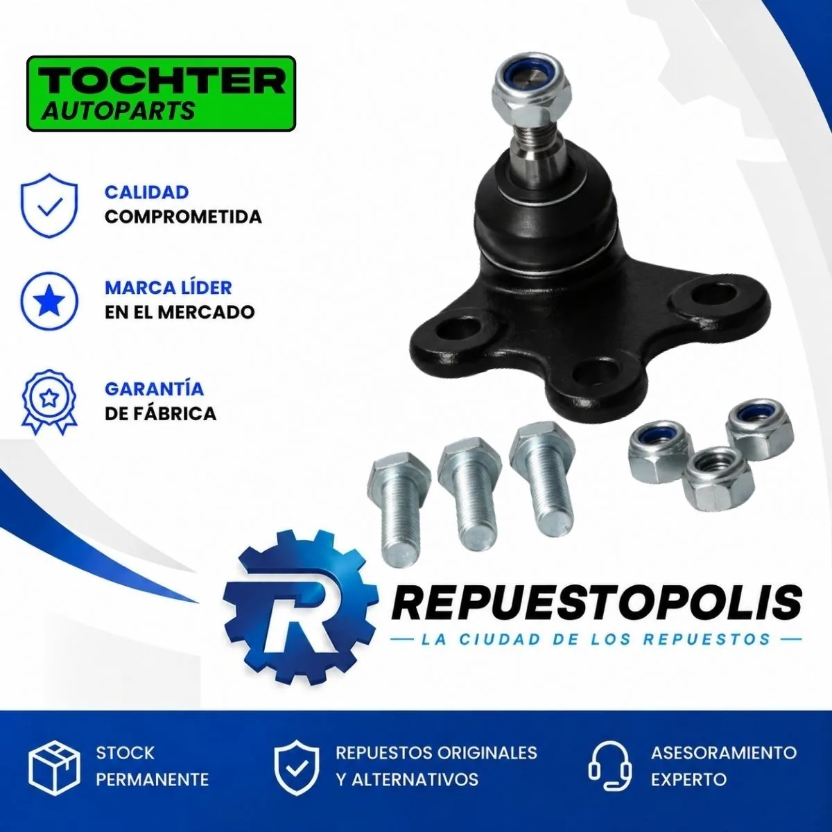 Rótula Derecho para Volkswagen Fox, Suran, Gol Trend, Voyage y Up - TOCHTER