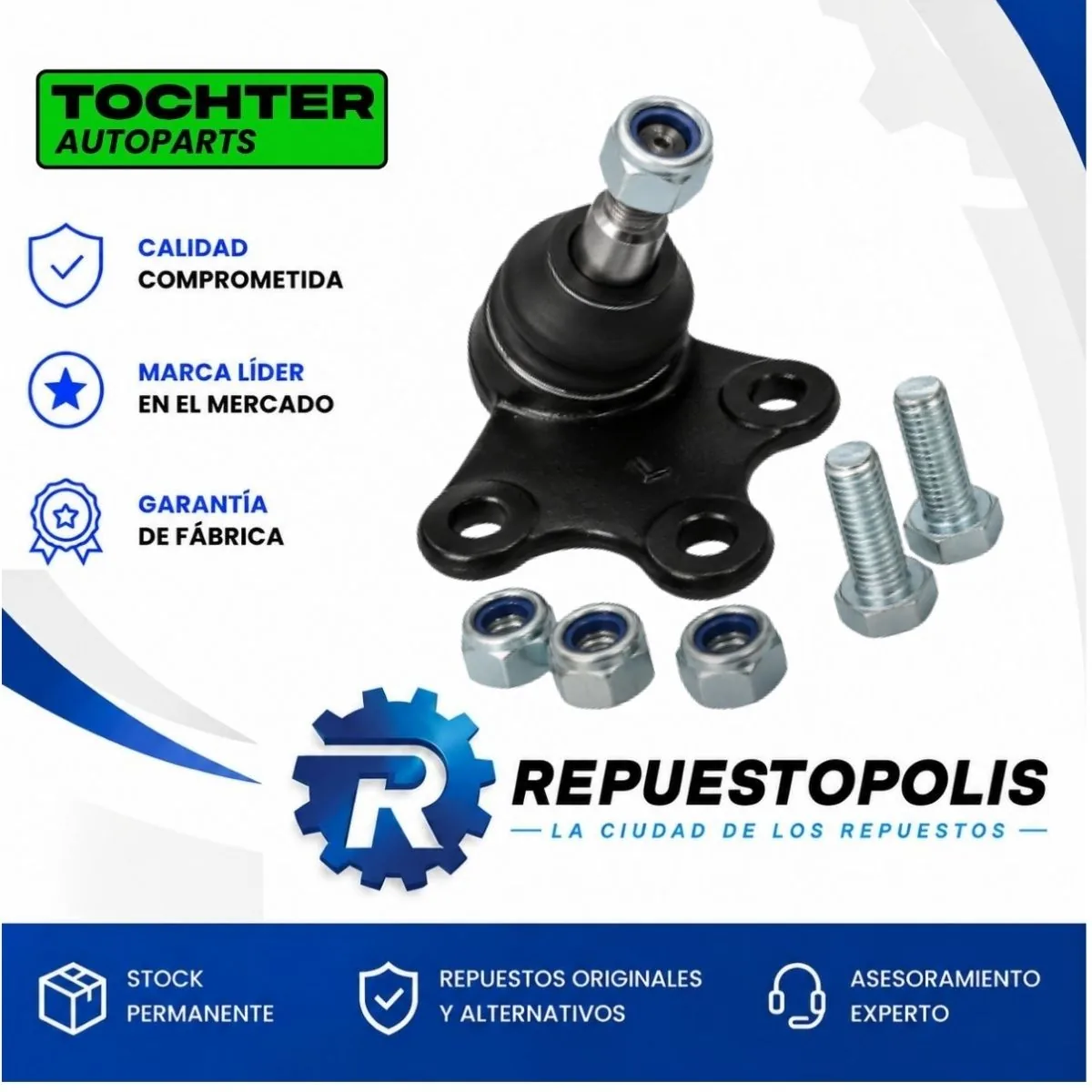 Rótula Izquierdo para Volkswagen Fox, Suran, Gol Trend, Voyage y Up - TOCHTER