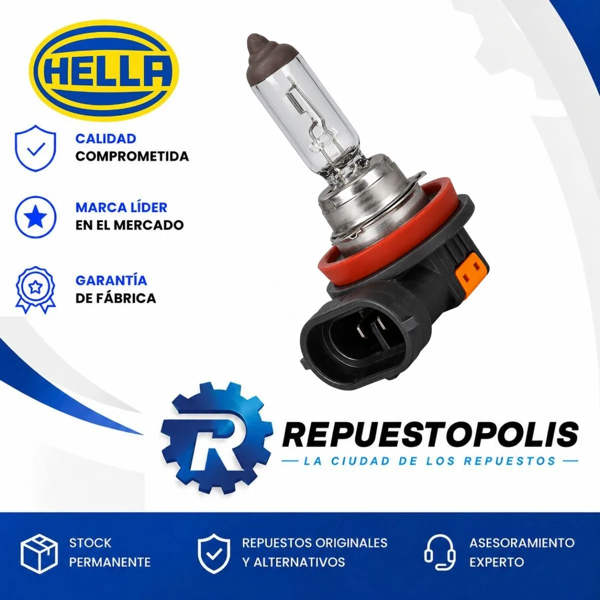 Lámpara H8 12V 35W Hella 64212