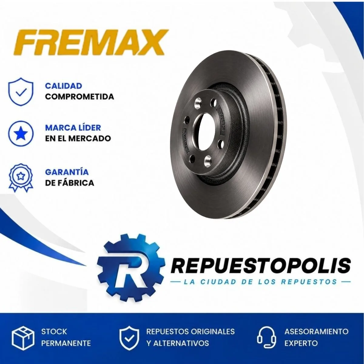 Disco de freno ventilado Delantero para Renault Sandero 1.6 8V K7M, Renault Sandero Ph2 1.6 16V Cvt H4M y Renault Sandero Ph2 1.6 16V Mt H4M y 8 más - FREMAX
