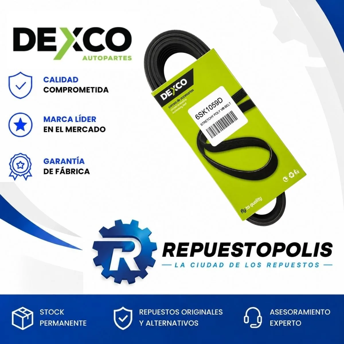 Correa para Ford Focus I Ii Iii Fiesta Kinectic 1.6 2.0 - Ecosport - DEXCO