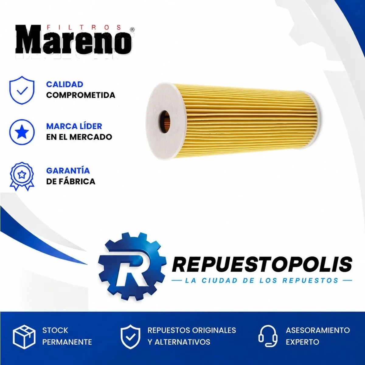 Filtro de aceite (cartucho) para Volkswagen Golf, Volkswagen Bora, Volkswagen Passat y Volkswagen Polo TDI 1.9 y 6 más - MARENO