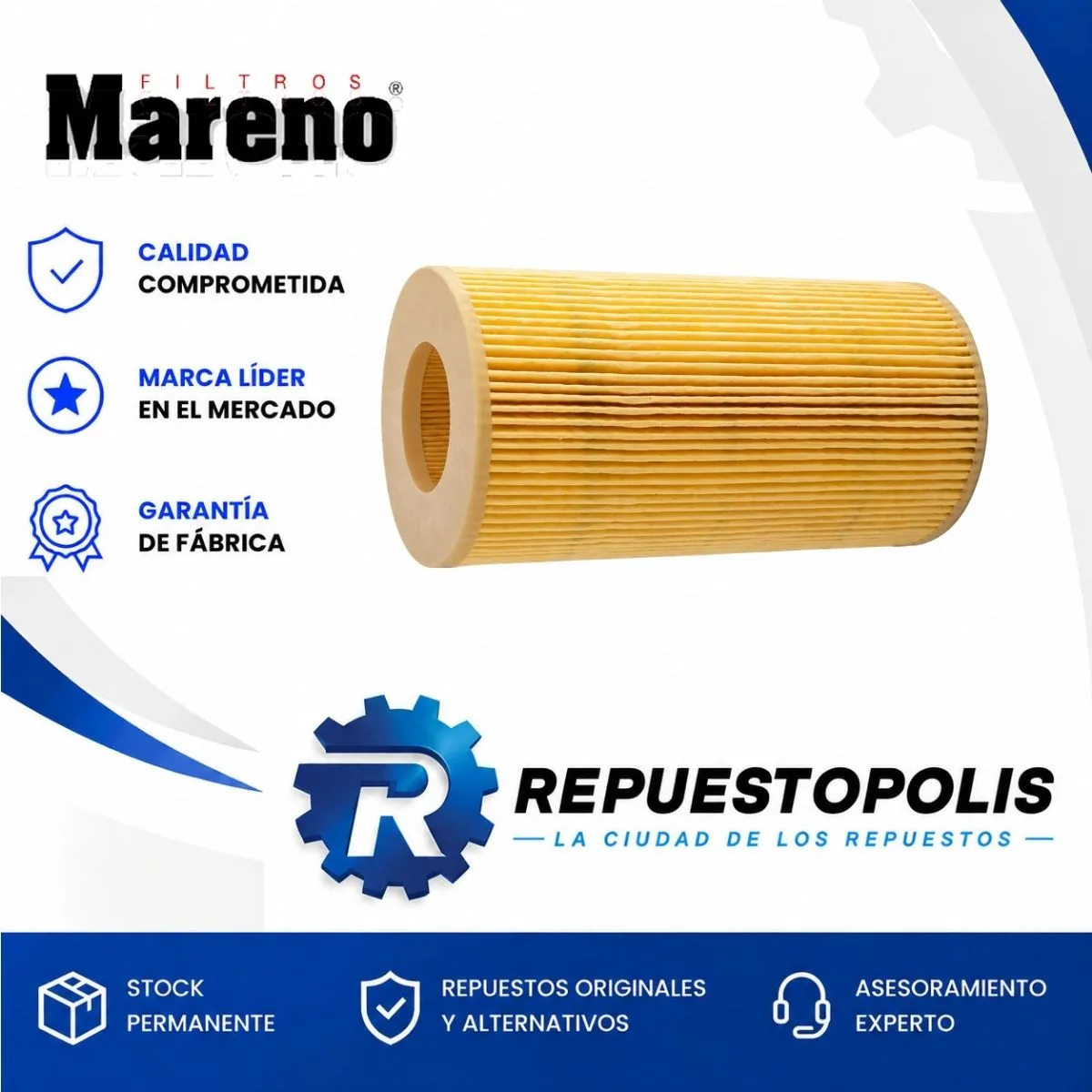 Filtro de aceite (cartucho) para Volkswagen Amarok 3.0 V6 2017, Audi Q7 y Audi Q8 3.0 2016 - MARENO