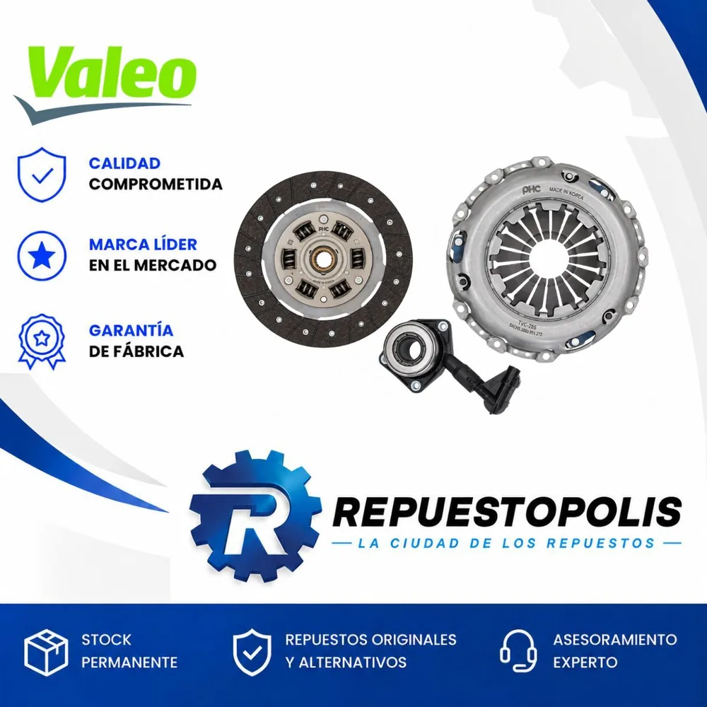 Kit de embrague (placa, disco y actuador hidráulico) para Ford Fiesta 1.6 16V - VALEO