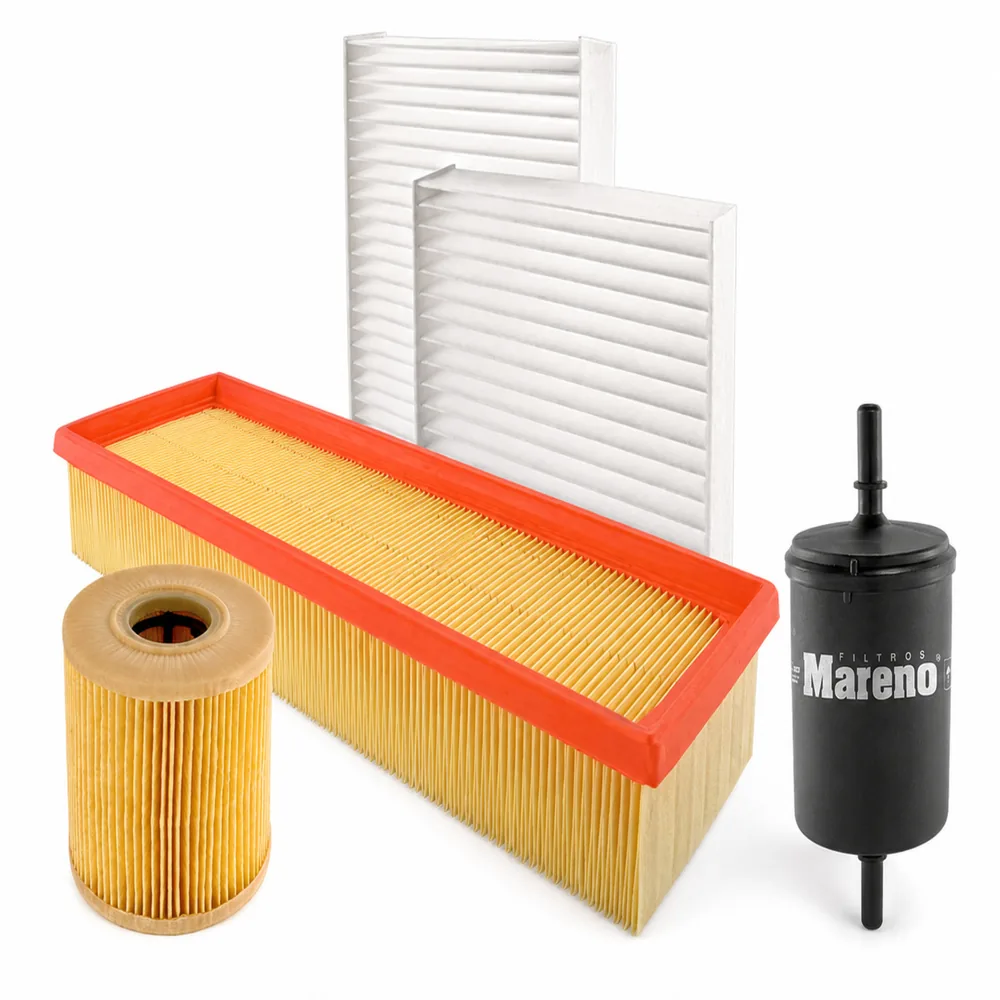 Kit de filtros (aire, habitáculo, aceite, nafta) para Peugeot 208, Peugeot 2008 y Citroën C3 - MARENO