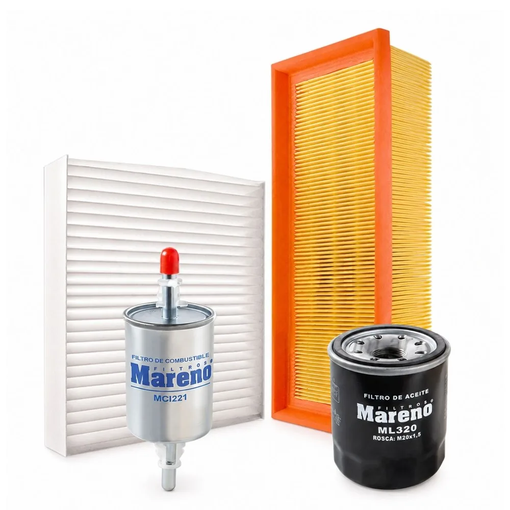 Kit de filtros (aire, aceite, habitáculo, nafta) para Fiat Mobi 1.0 2016 - MARENO