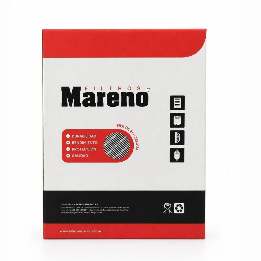 Kit de filtros (aire, aceite, nafta, habitáculo) para Renault Kardian 1.0 y Kick - MARENO