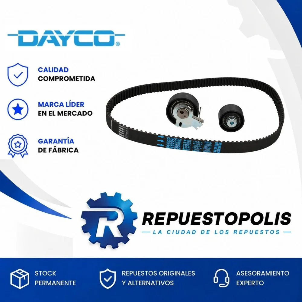 Kit de Distribución para Peugeot 206, 307 y Partner, Citroën C3, Berlingo y Xsara 1.6 16V TU5JP4 - DAYCO
