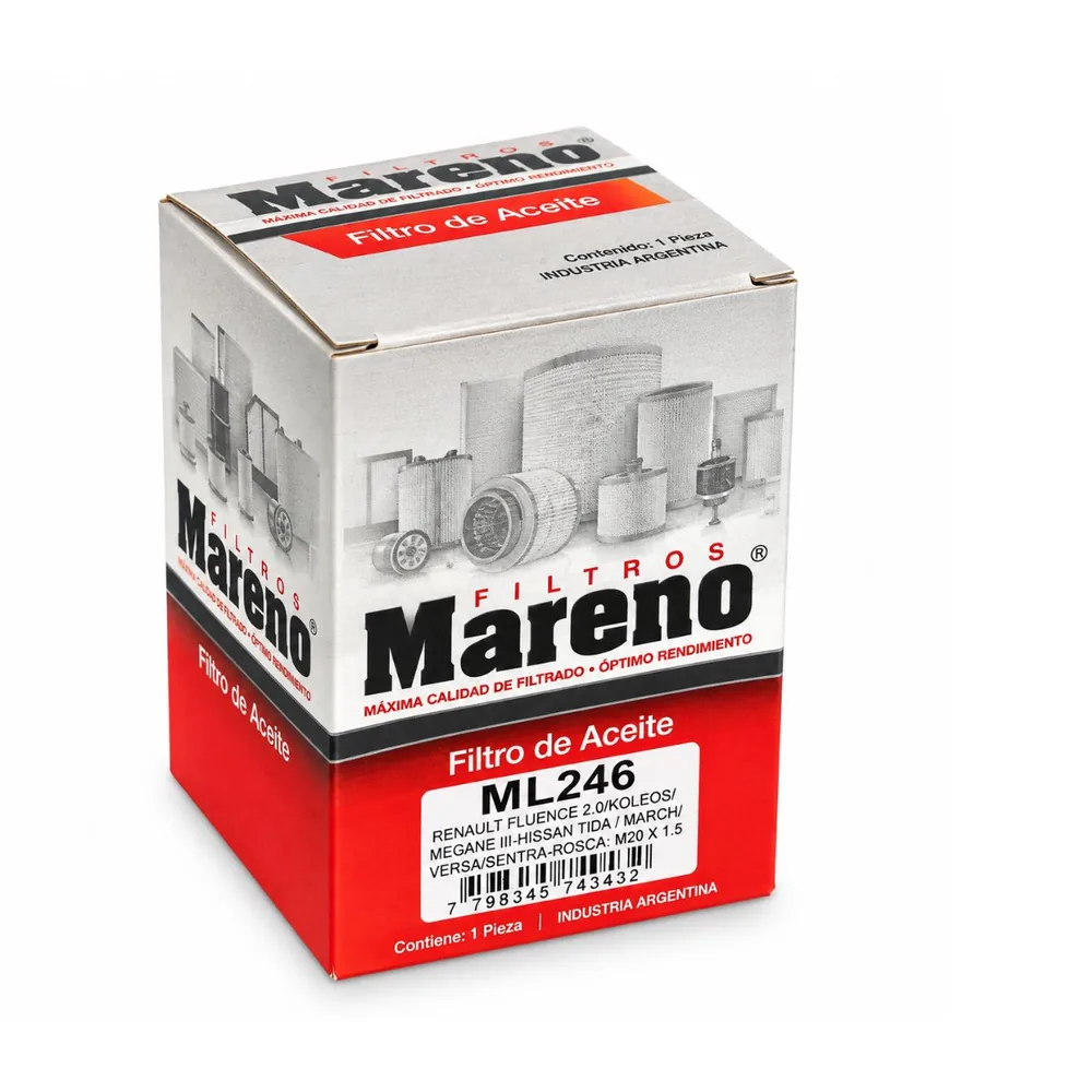 Filtro de aceite para Volkswagen Gacel, Senda, Gol y Saveiro y 2 más - MARENO