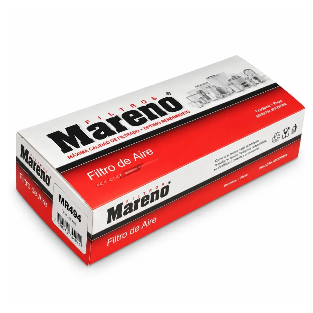 Filtro de aire para Peugeot 208 1.2 VTi Puretech 82CV y 208 1.2 VTi EB2FAD Puretech 82CV, Citroën C3 II 1.2 VTi Puretech 82CV y C4 Cactus 1.2 VTi Puretech 82CV y 1 más - MARENO