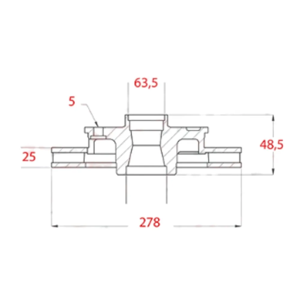 Disco de freno ventilado Delantero para Ford Focus 1.6 16V Sigma, Ford Focus 1.8 Tdci Kkda, Ford Focus 2.0 16V y Ford Focus 2.0 16V Duratec y 7 más - FREMAX