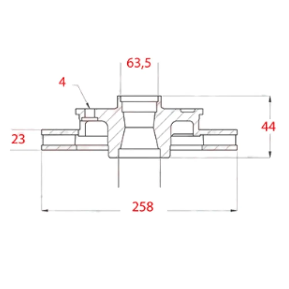 Disco de freno delantero ventilado para Ford Ka 1.5 16V Mt Dragon, Ford Ka 1.5 16V At Dragon, Ford Ka 1.5 16V Mt Sigma y Ford Fiesta Kinetic 1.6 16V At Sigma - FREMAX