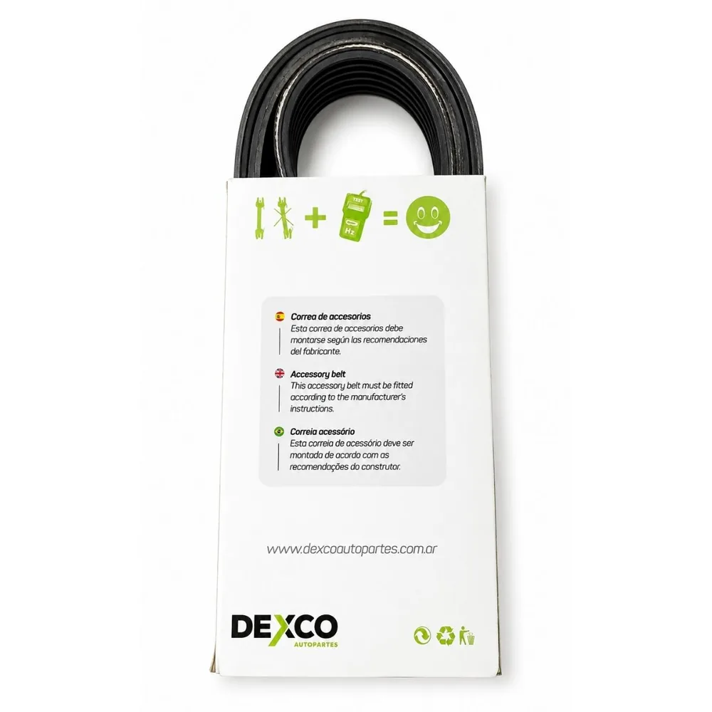 Correa para Volkswagen Suran Crossfox Fox, Peugeot 207 Compact Partner, Ford Ka Fiesta Ecosport y Citroën Berlingo - DEXCO