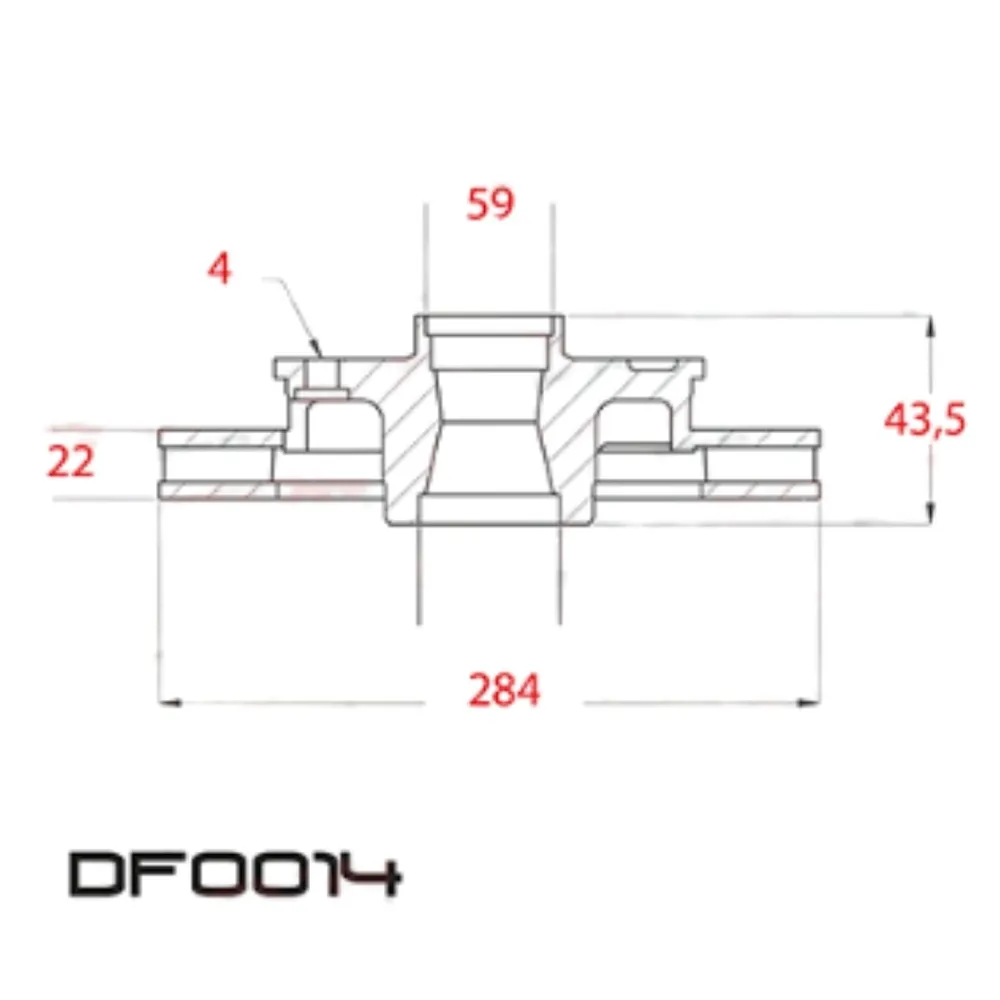Disco de freno delantero ventilado para Fiat Argo 1.8 16V E-Torq Evo, Fiat Argo 1.8 16V At, Fiat Linea 1.8 16V Etorque y Fiat Linea 1.9 16V Torque y 20 más - LITTON