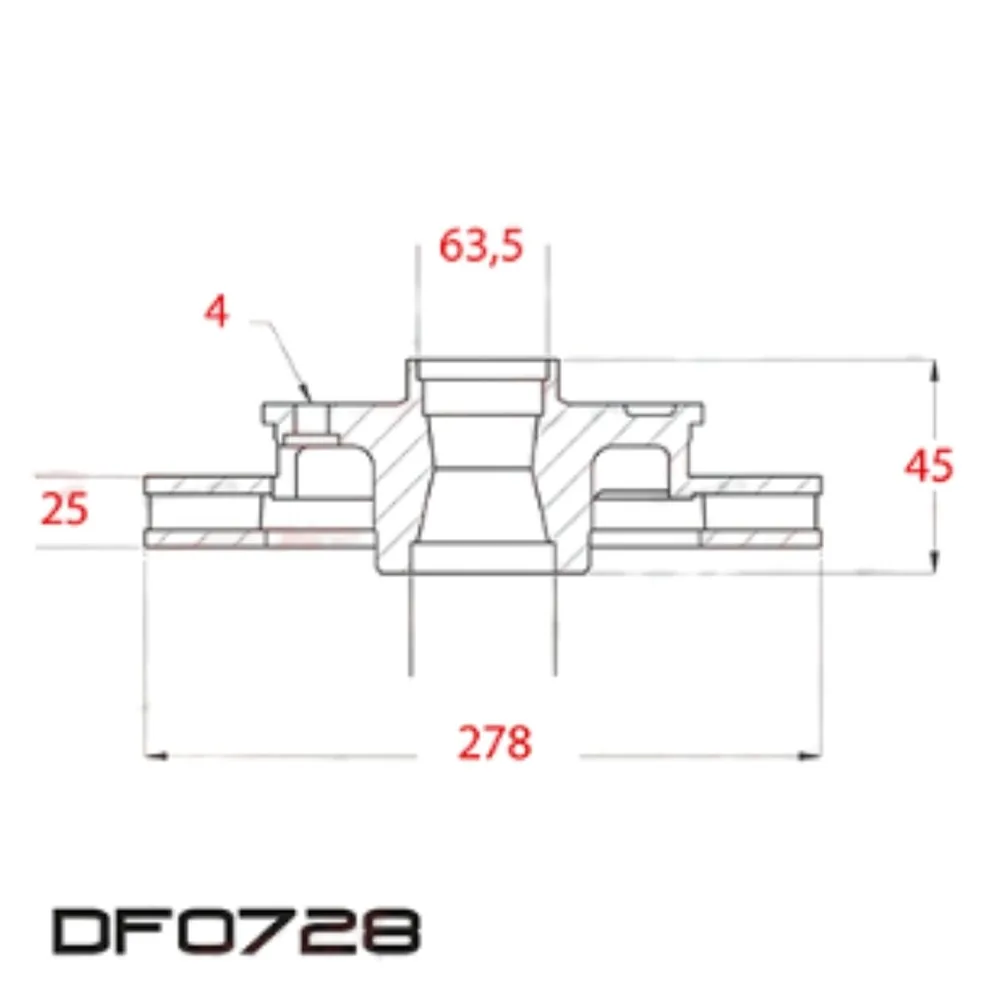 Disco de freno delantero ventilado para Ford Ecosport 2.0 06/- D/V Bd5211 - LITTON