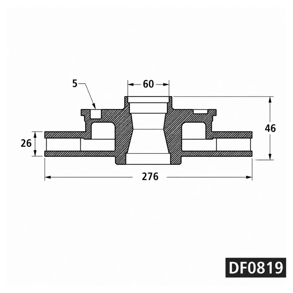 Disco de freno delantero ventilado para Chevrolet Tracker 1.2T (desde 2021) - LITTON